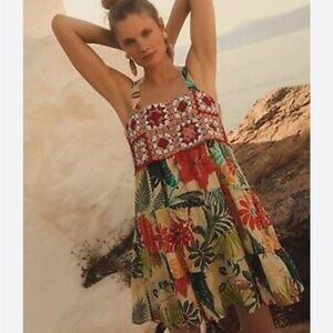 Farm Rio Anthropologie Crochet Mini Dress Blogger Fav
